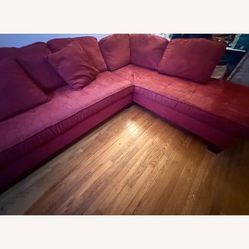 Used Red 2 Piece Sectional for sale on AptDeco
