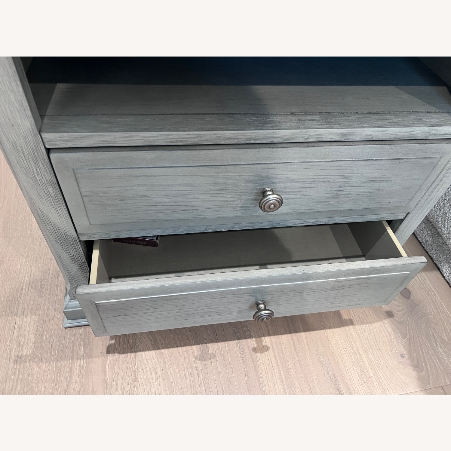 Light Brown Wood Side Table - image-3