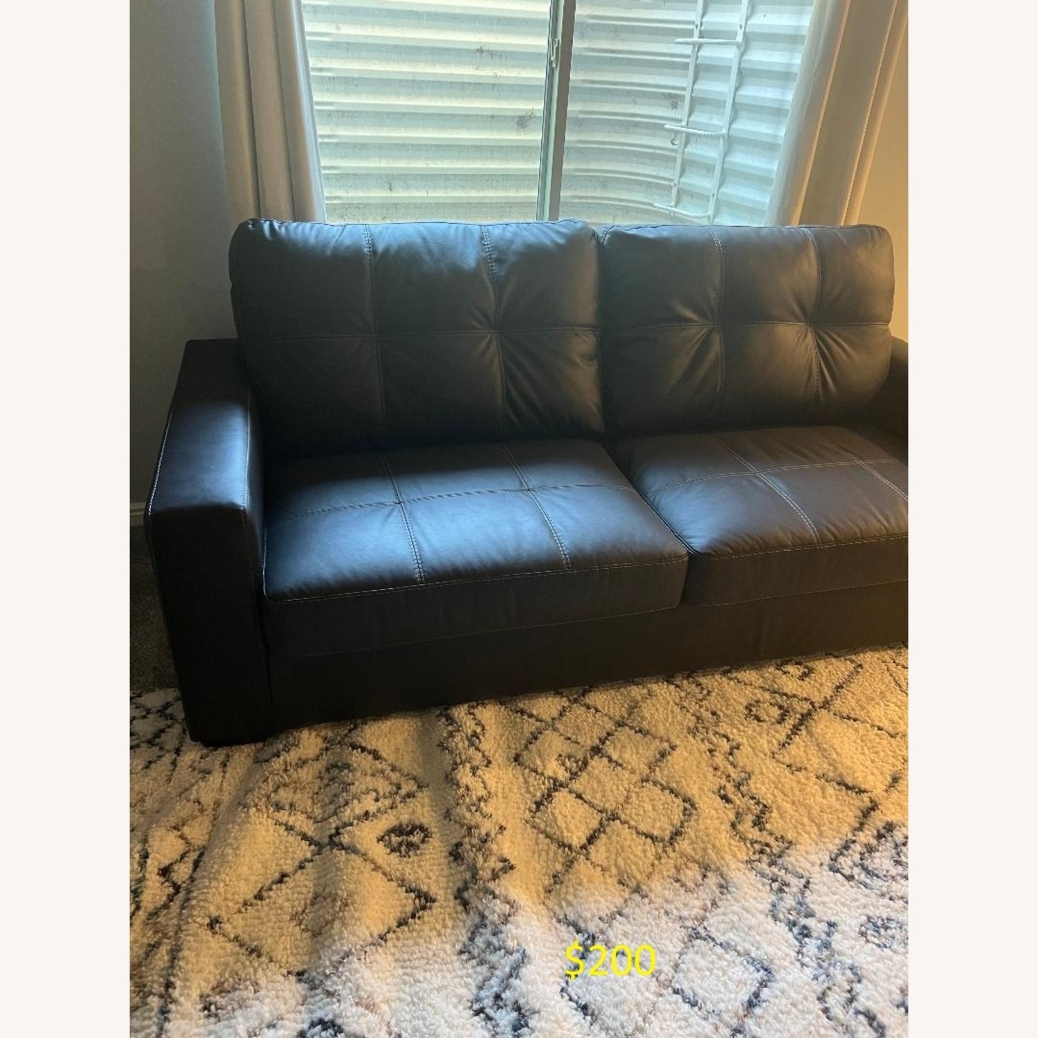 Living Spaces Dark Brown Loveseat - image-1