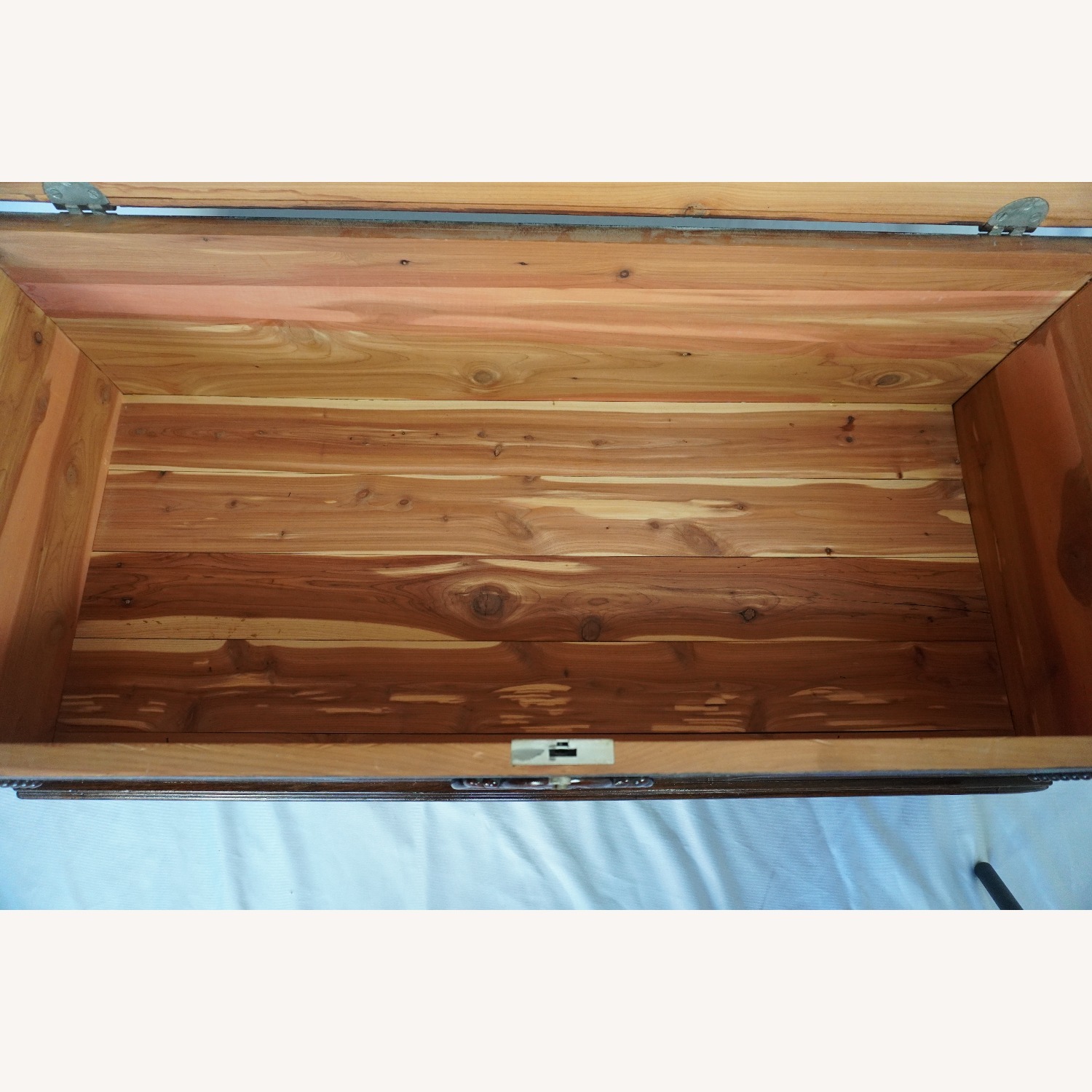 Vintage Cedar Lined Hope Chest Solid Storage Trunk - image-10