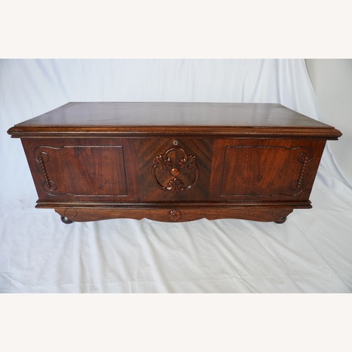 Used Vintage Cedar Lined Hope Chest Solid Storage Trunk for sale on AptDeco