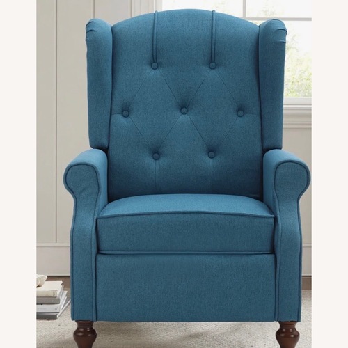 Used Wayfair Blue Fabric Recliner for sale on AptDeco