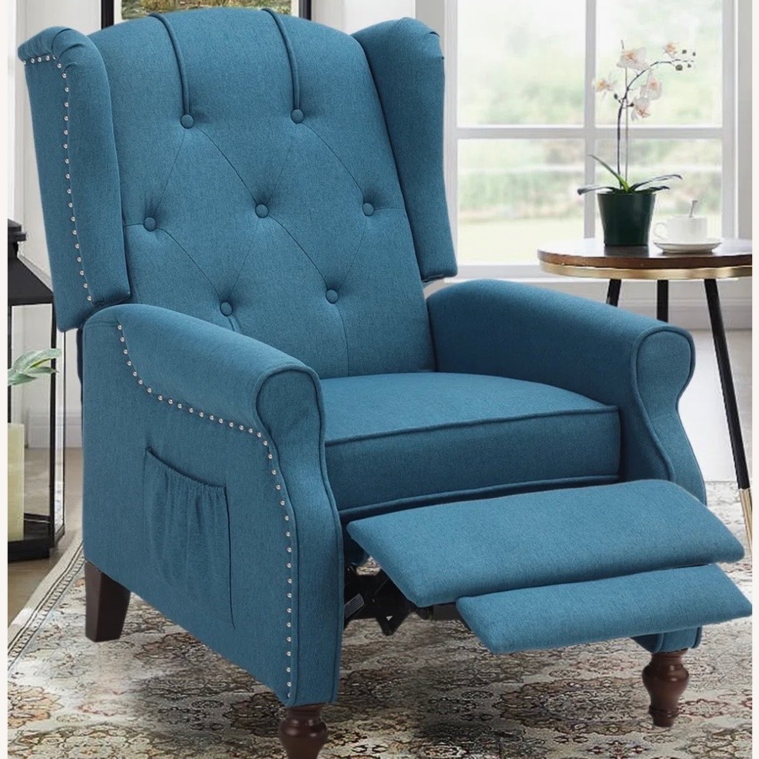 Wayfair Blue Fabric Recliner - image-2