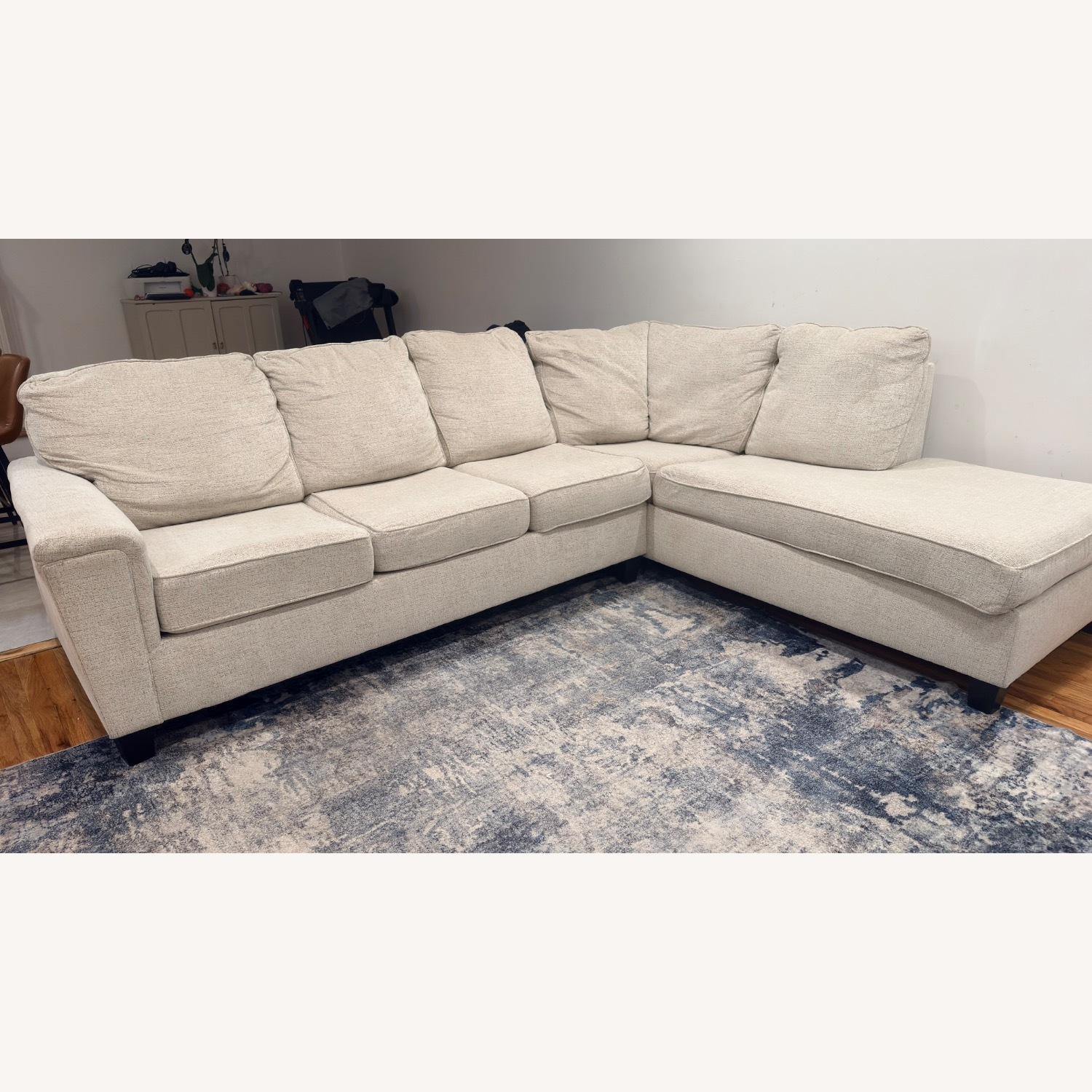 Ashley Furniture White Fabric 2 Piece Sectional - image-4