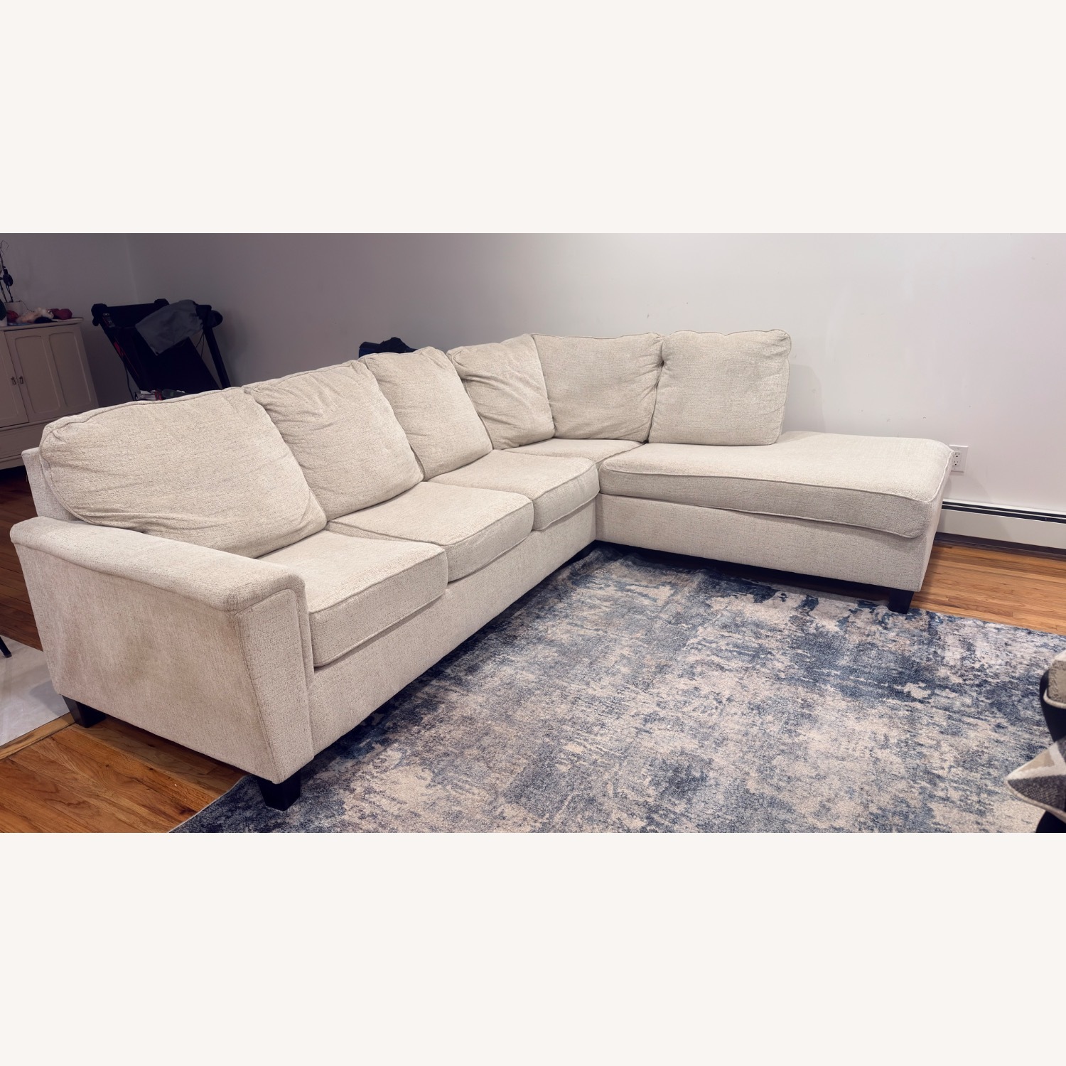 Ashley Furniture White Fabric 2 Piece Sectional - image-2