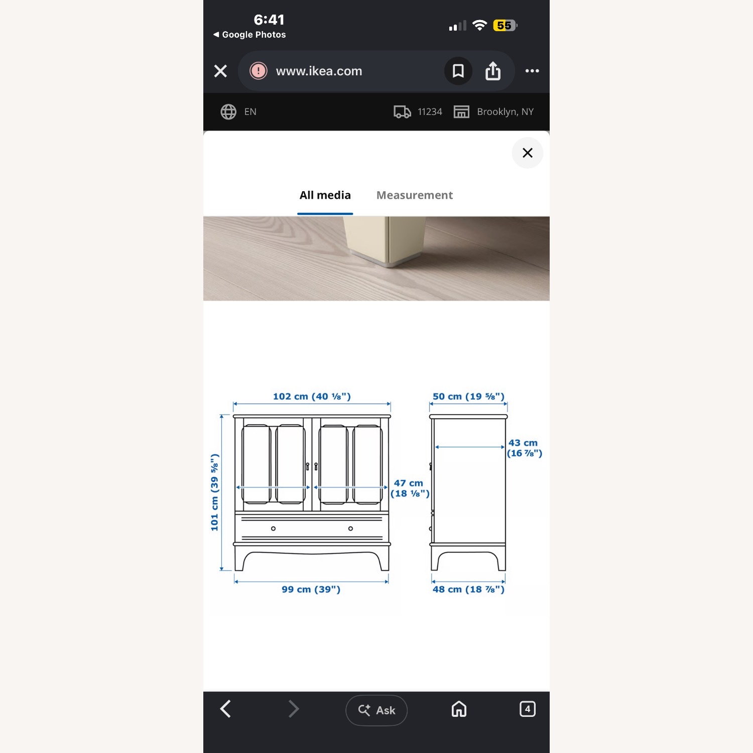 IKEA Lommarp Natural Wood Dresser - image-4