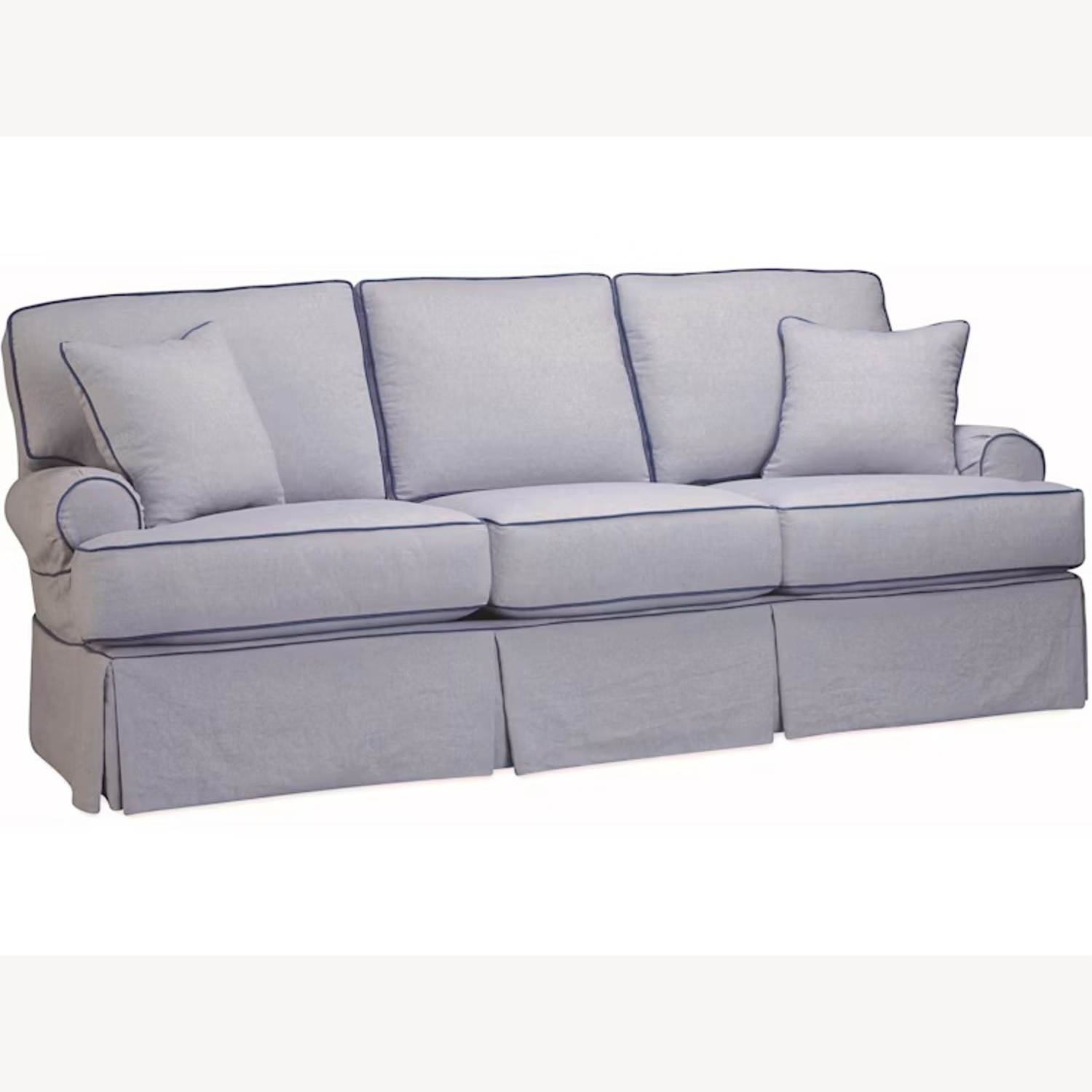 Lee Industries Blue Fabric Sleeper Sofa - image-5