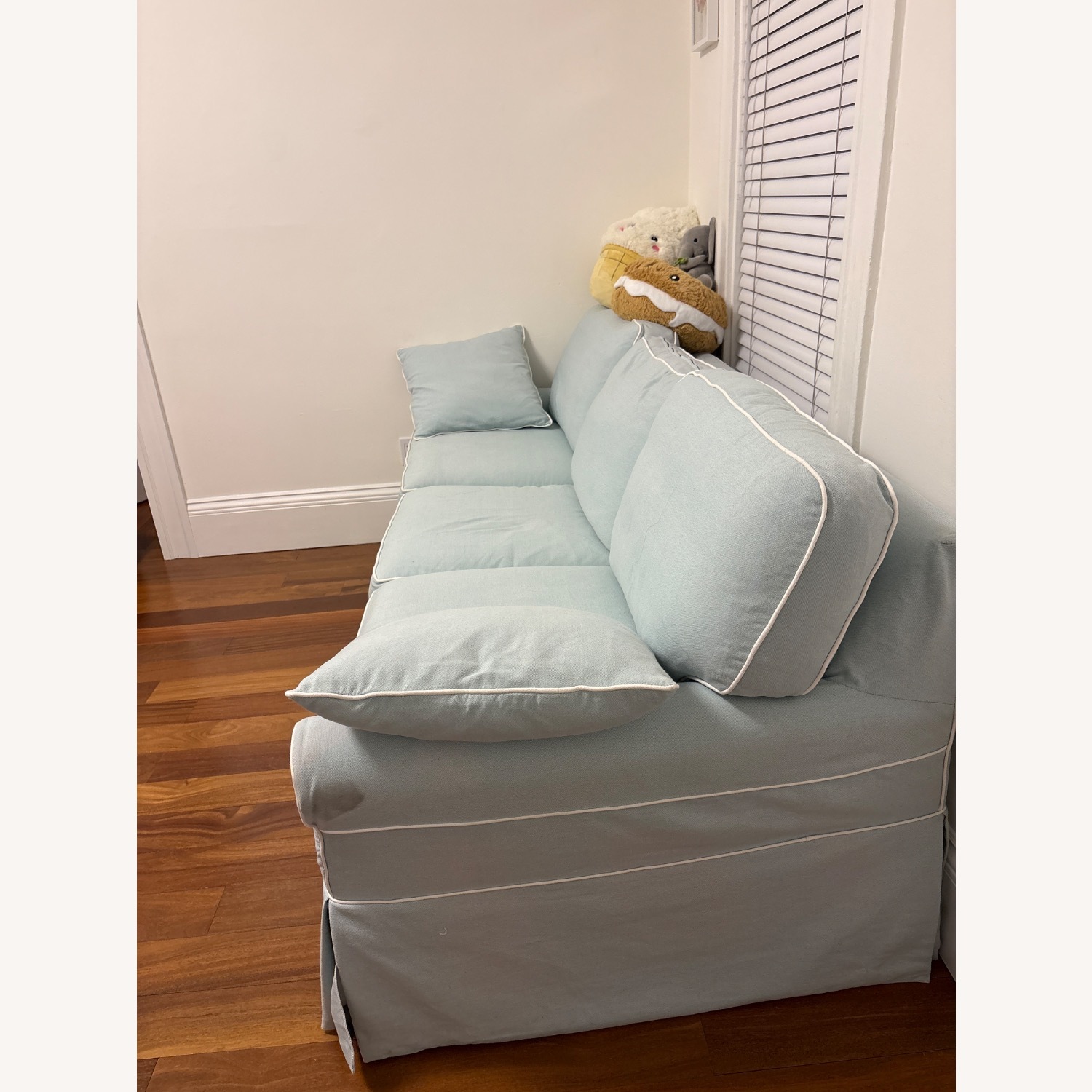 Lee Industries Blue Fabric Sleeper Sofa - image-3