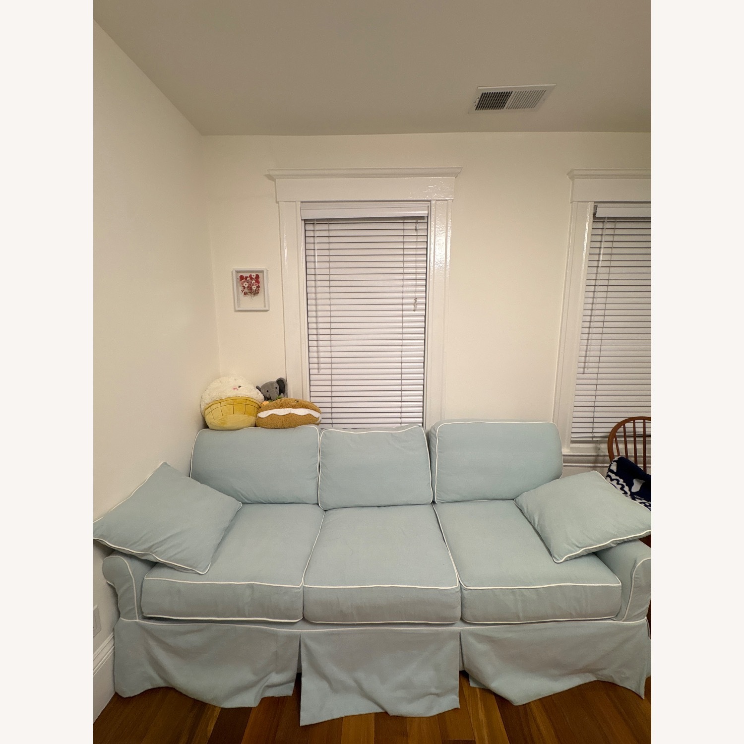 Lee Industries Blue Fabric Sleeper Sofa - image-2