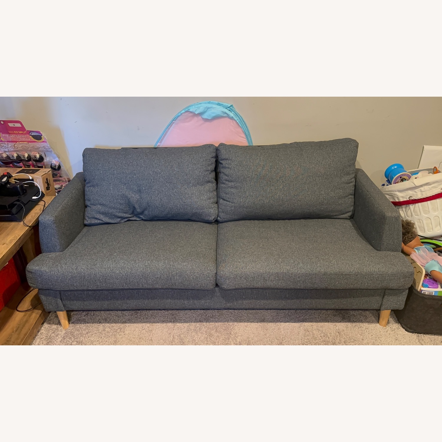 Gray Loveseat  - image-1