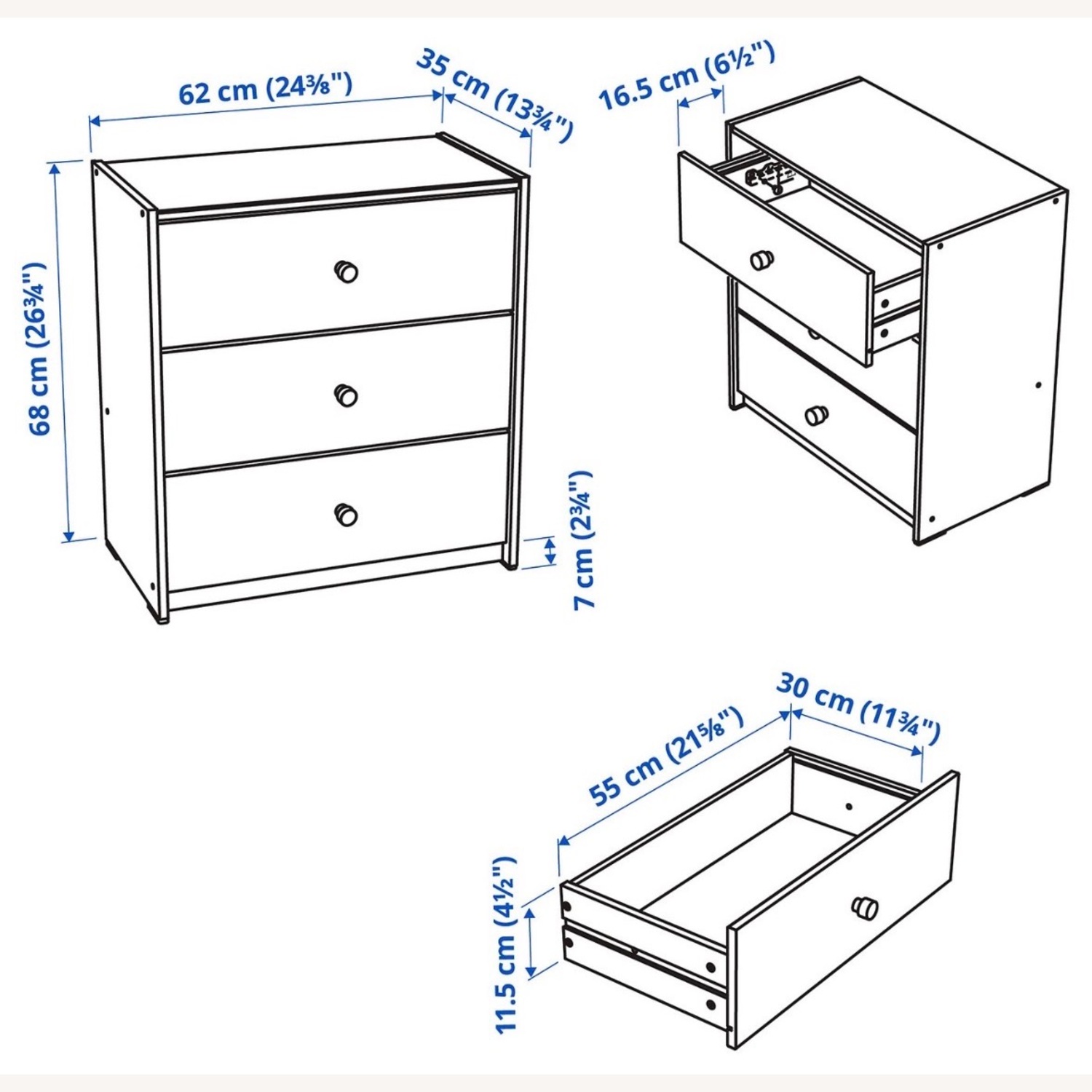 IKEA Rast Black Wood Dresser - image-2