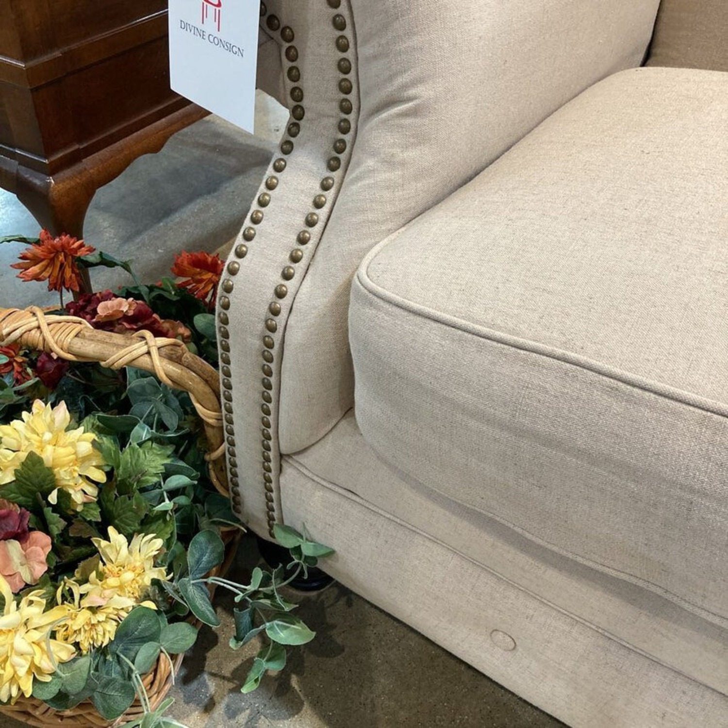 Kieran Traditional Roll-Arm Sofa Natural - image-7