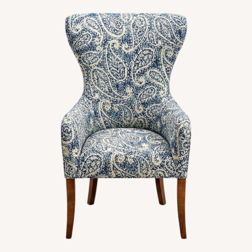 Used Modern High Wingback Paisley Pattern Chair for sale on AptDeco