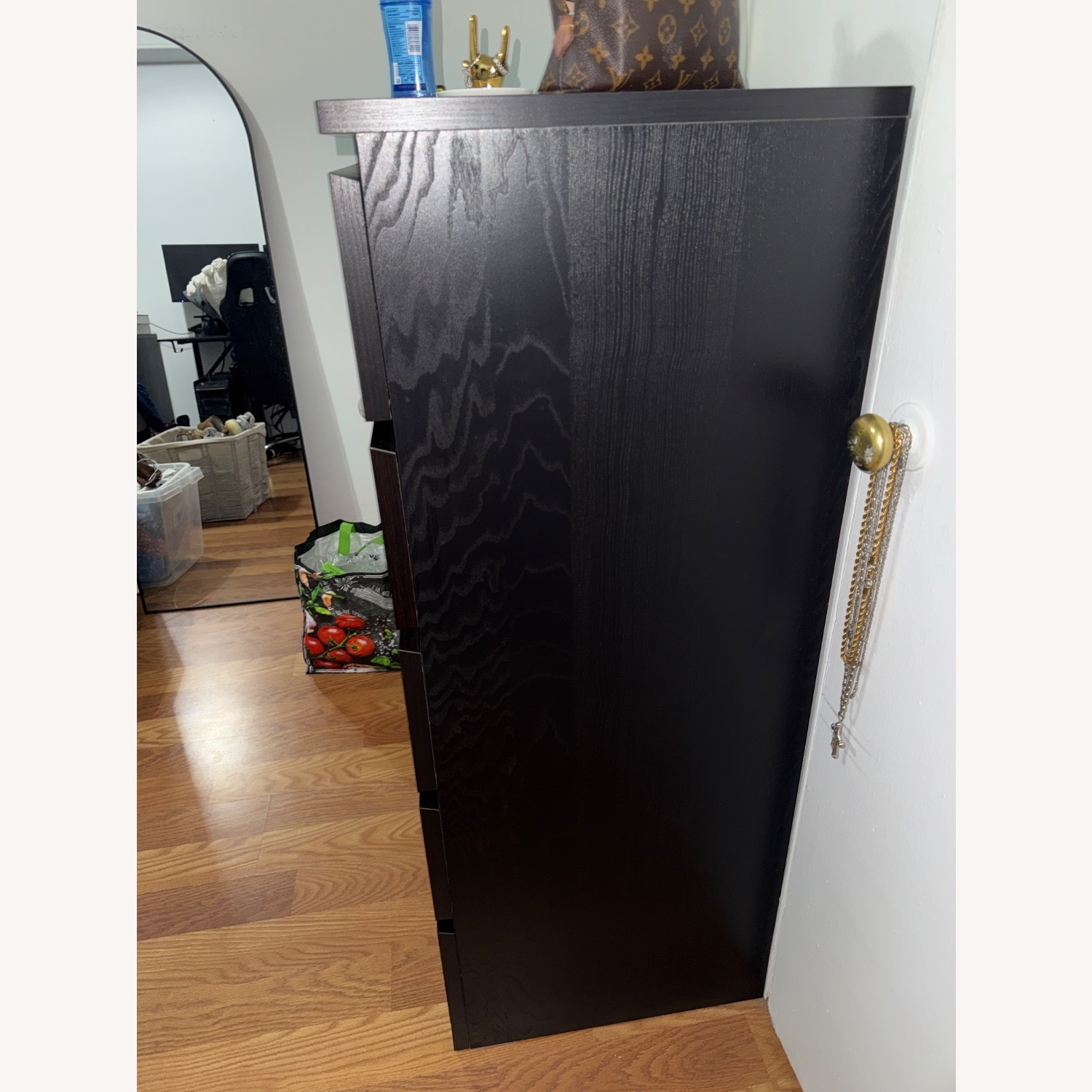IKEA MALM Black Wood Dresser - image-2