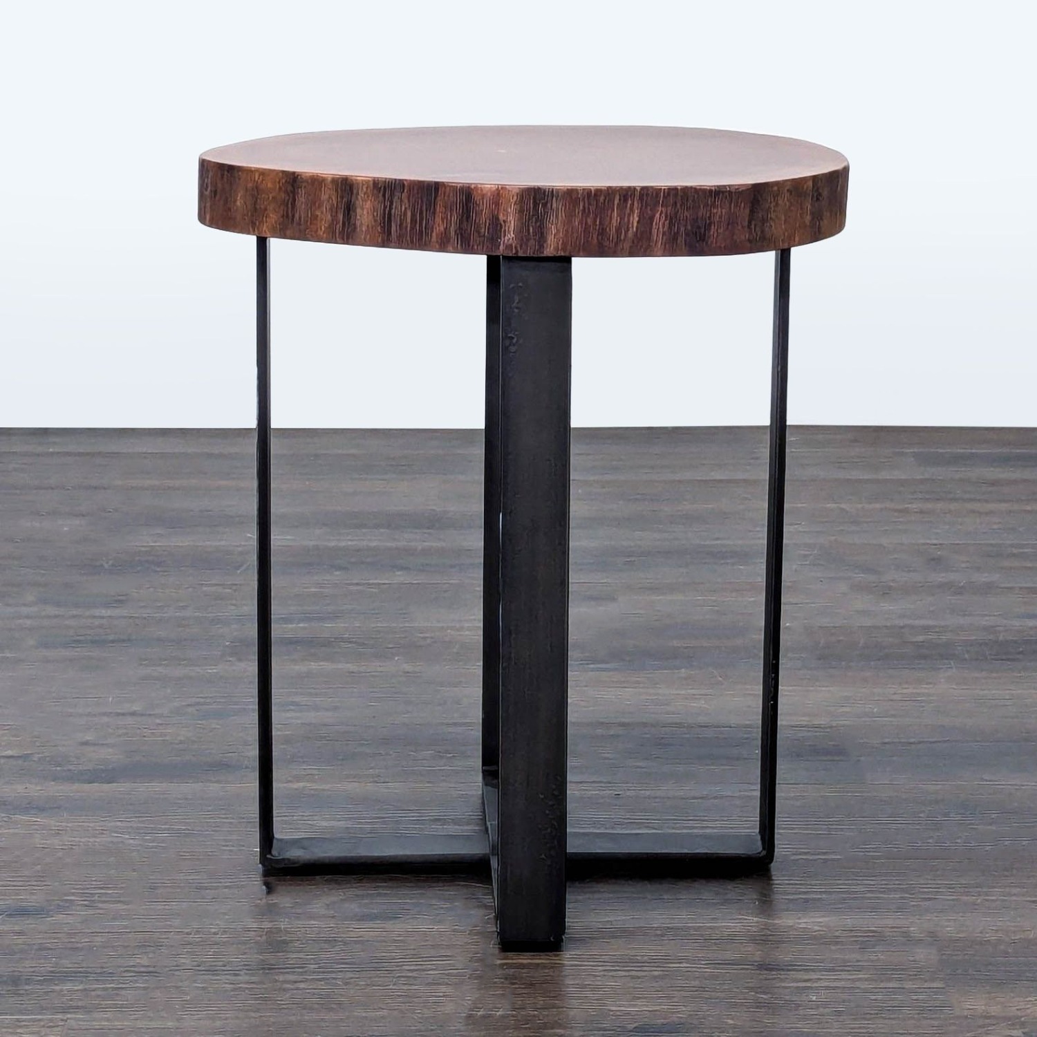 Pottery Barn Live Edge Accent Table on Steel Base - image-6