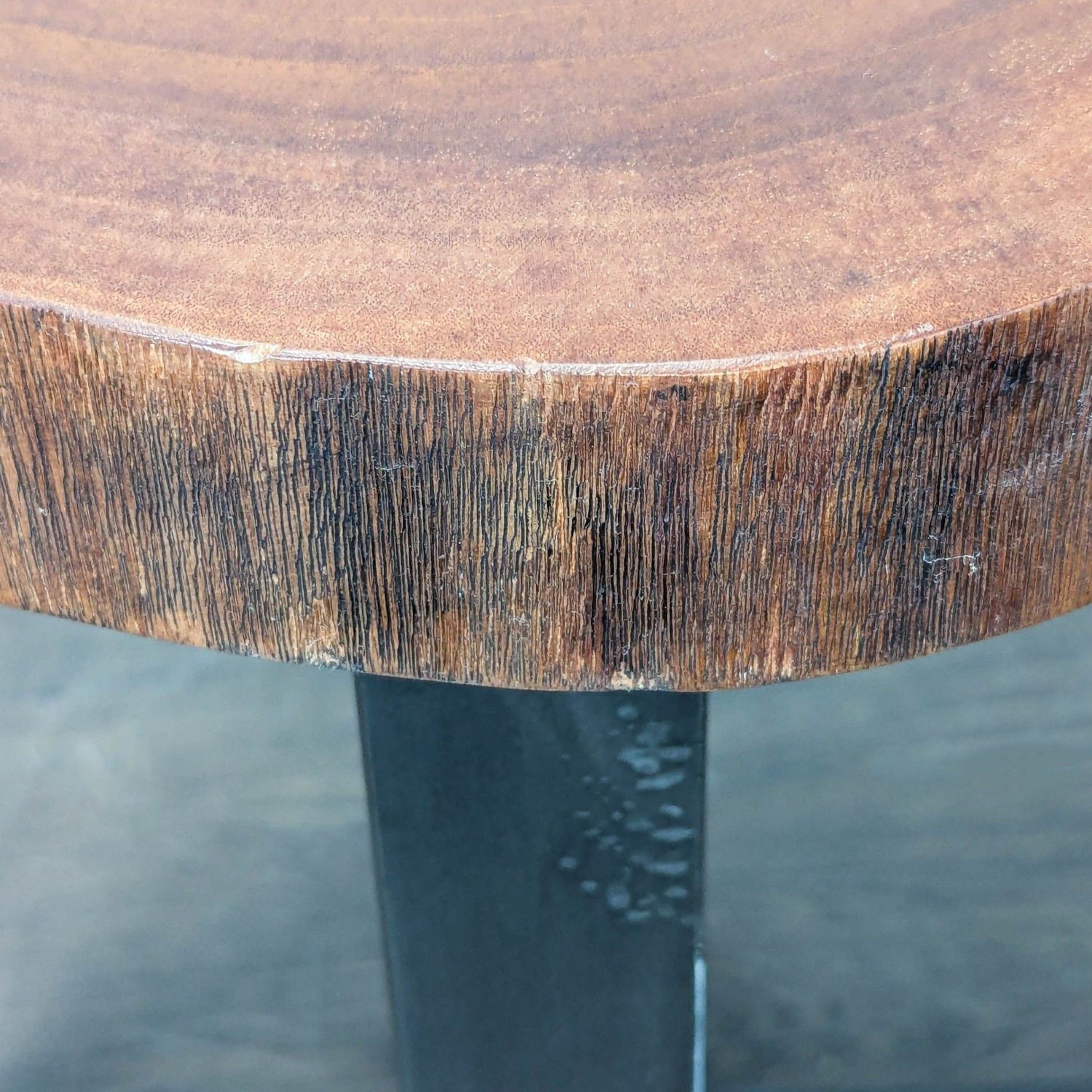 Pottery Barn Live Edge Accent Table on Steel Base - image-3