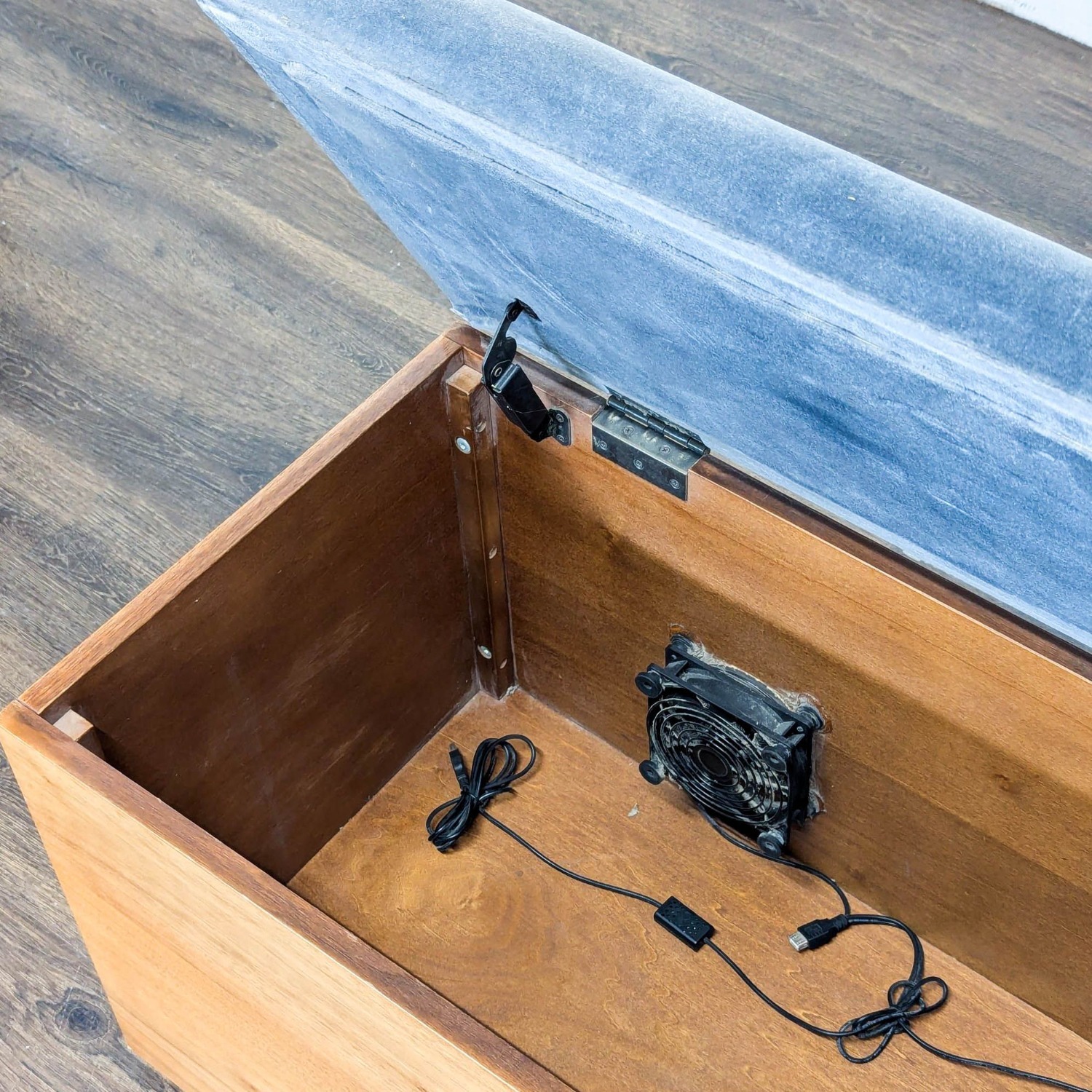 Storage Bench with Upholstered Top	 - image-2