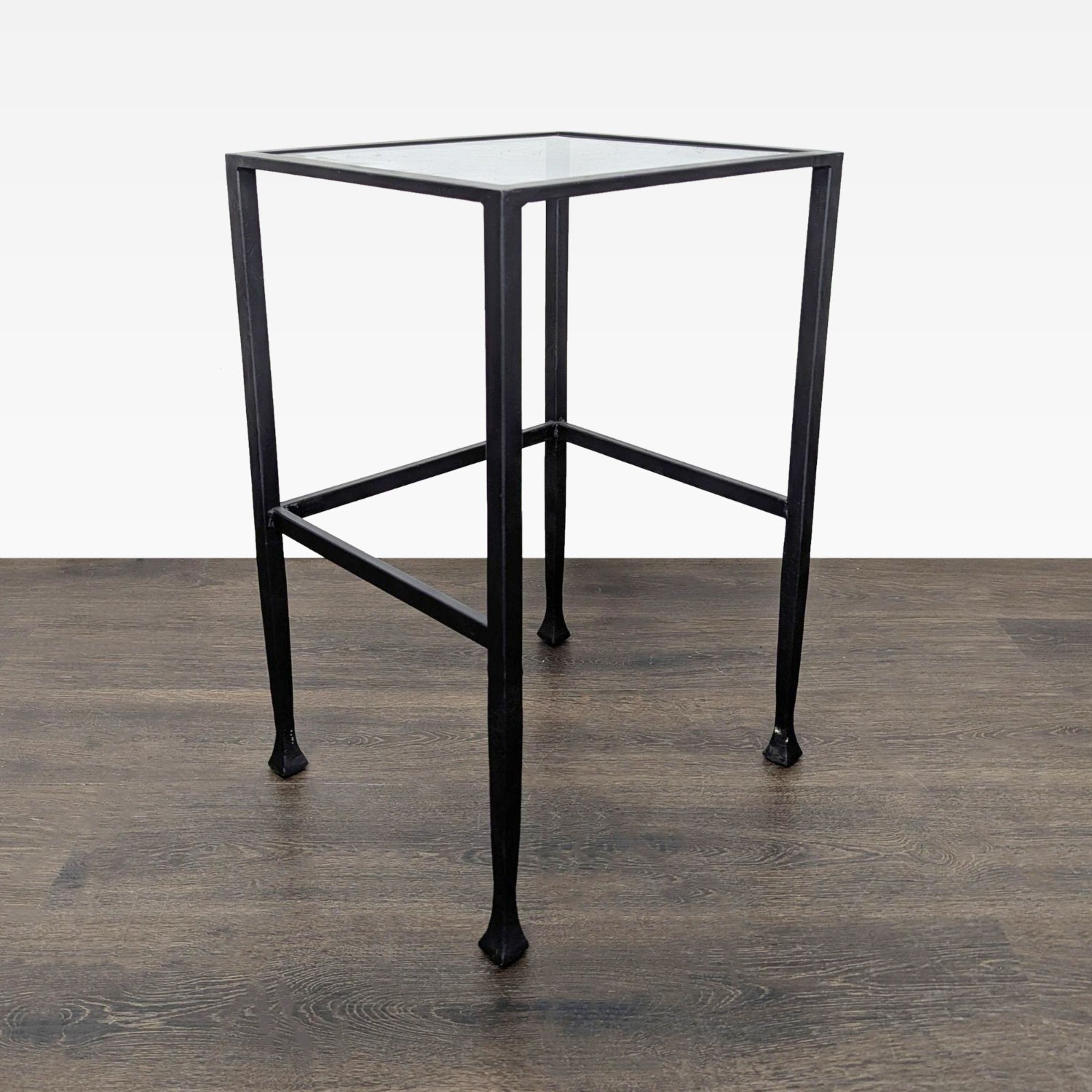 Pair of Metal and Glass Nesting Tables	 - image-2