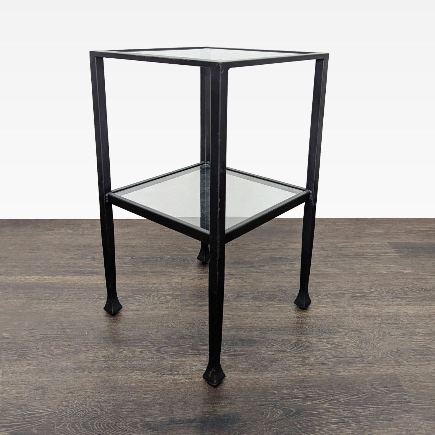 Pair of Metal and Glass Nesting Tables	 - image-3