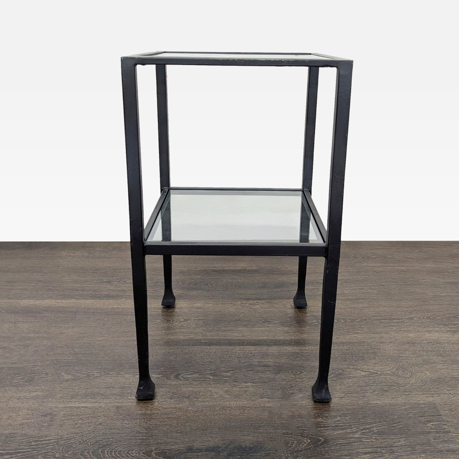 Pair of Metal and Glass Nesting Tables	 - image-4