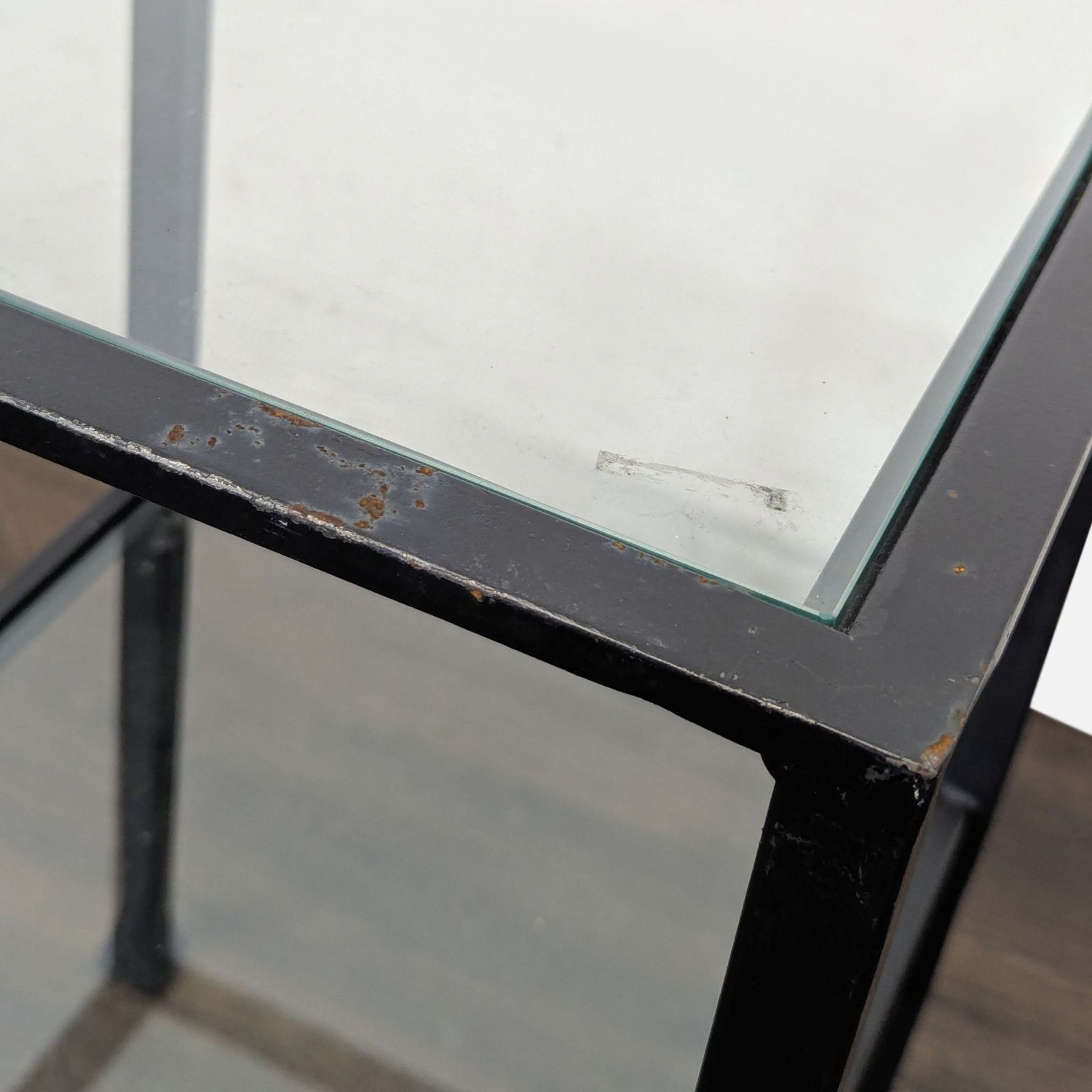 Pair of Metal and Glass Nesting Tables	 - image-6
