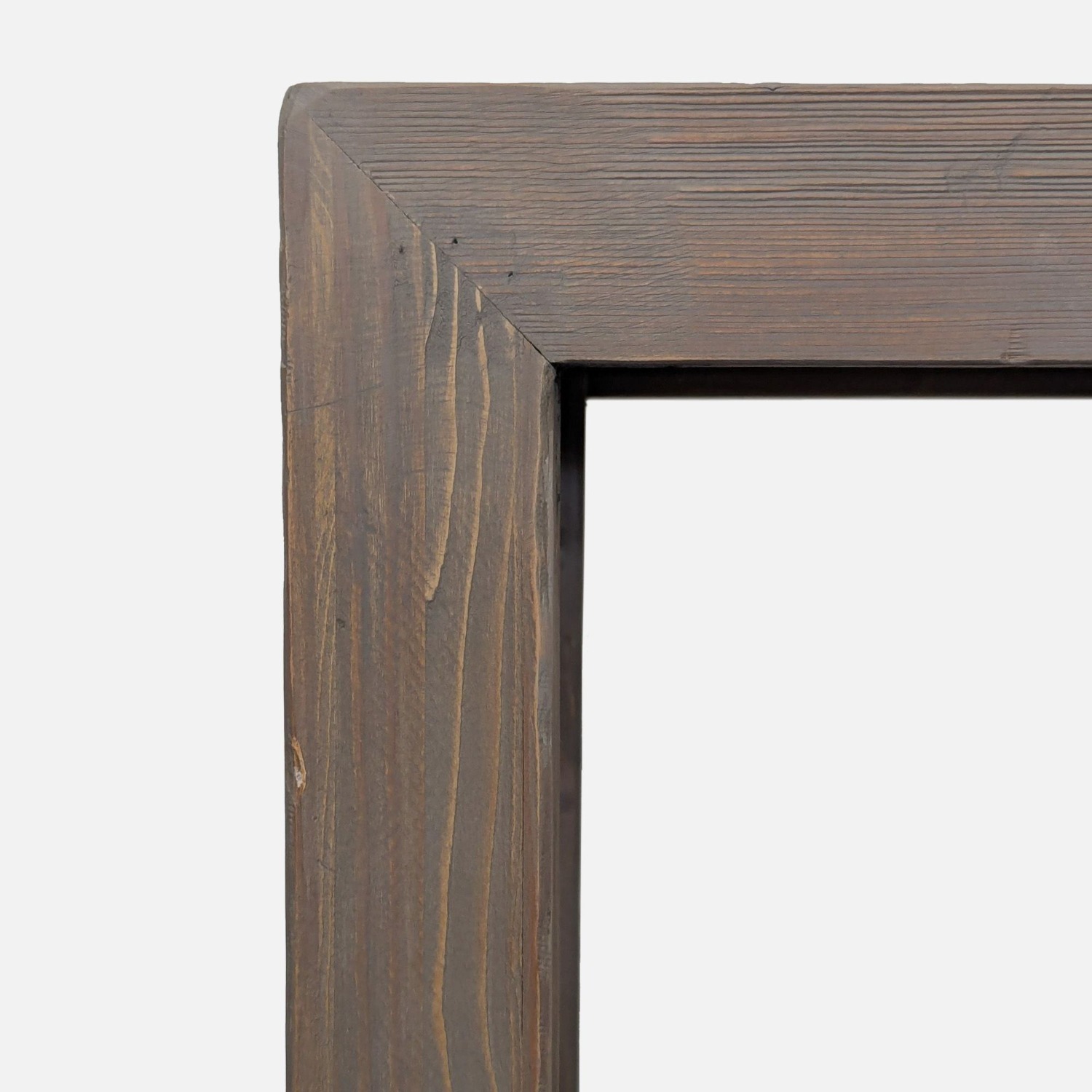 Rustic Wood End Table with Herringbone  - image-2
