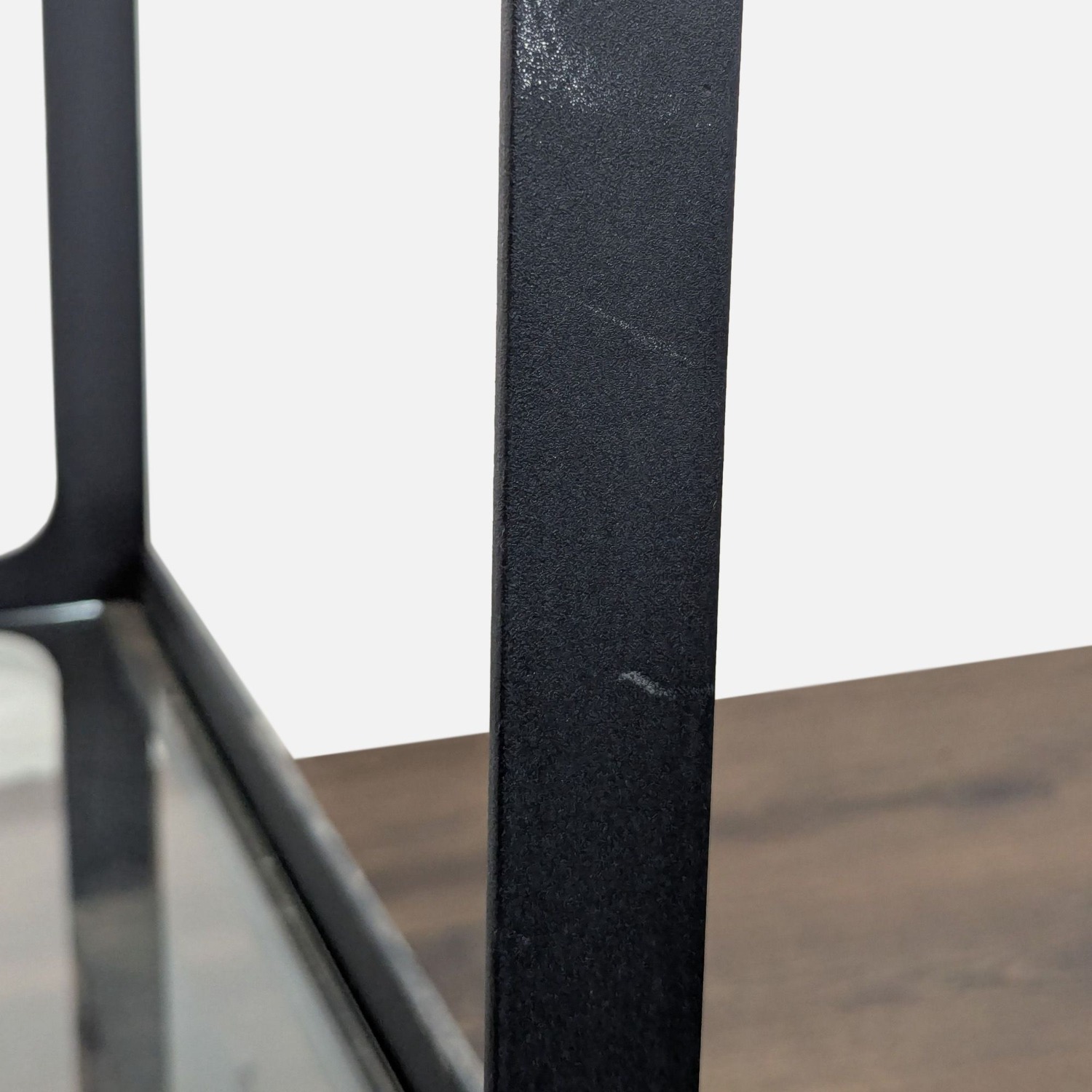 Two Tier Glass and Metal Console Table on Castors - image-3