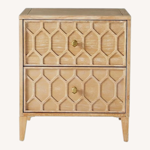 Used Anthropologie Textured Trellis Nightstand for sale on AptDeco
