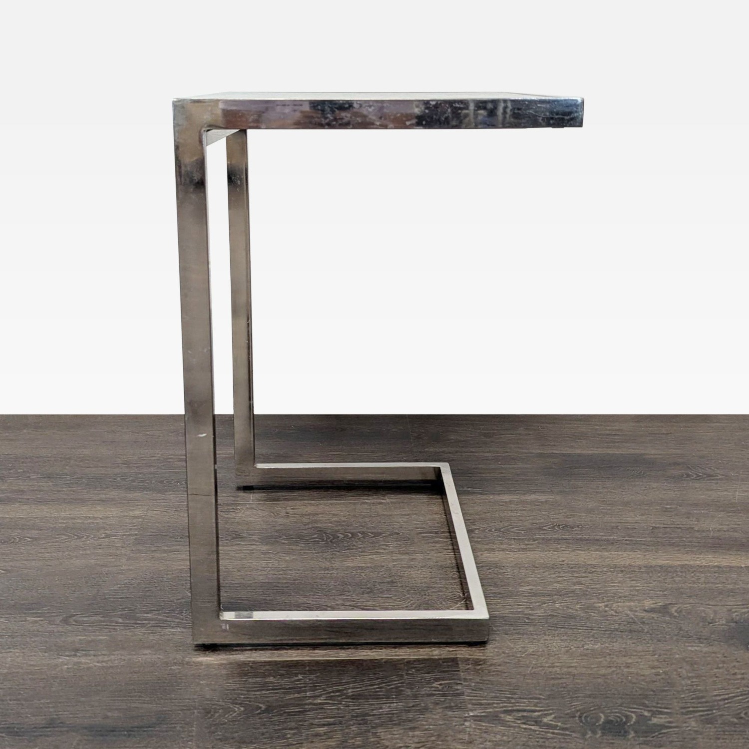 Wood and Metal "C" Table - image-5