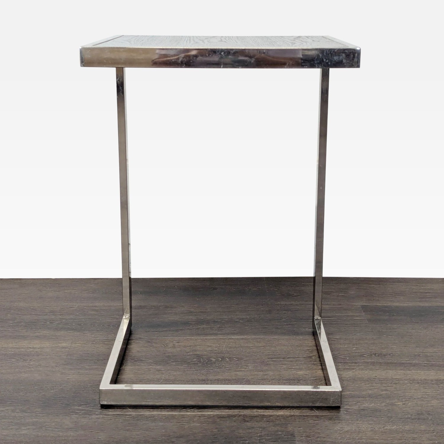 Wood and Metal "C" Table - image-8