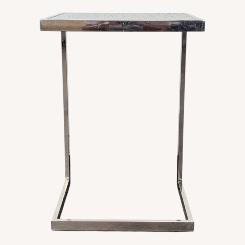 Used Wood and Metal "C" Table for sale on AptDeco