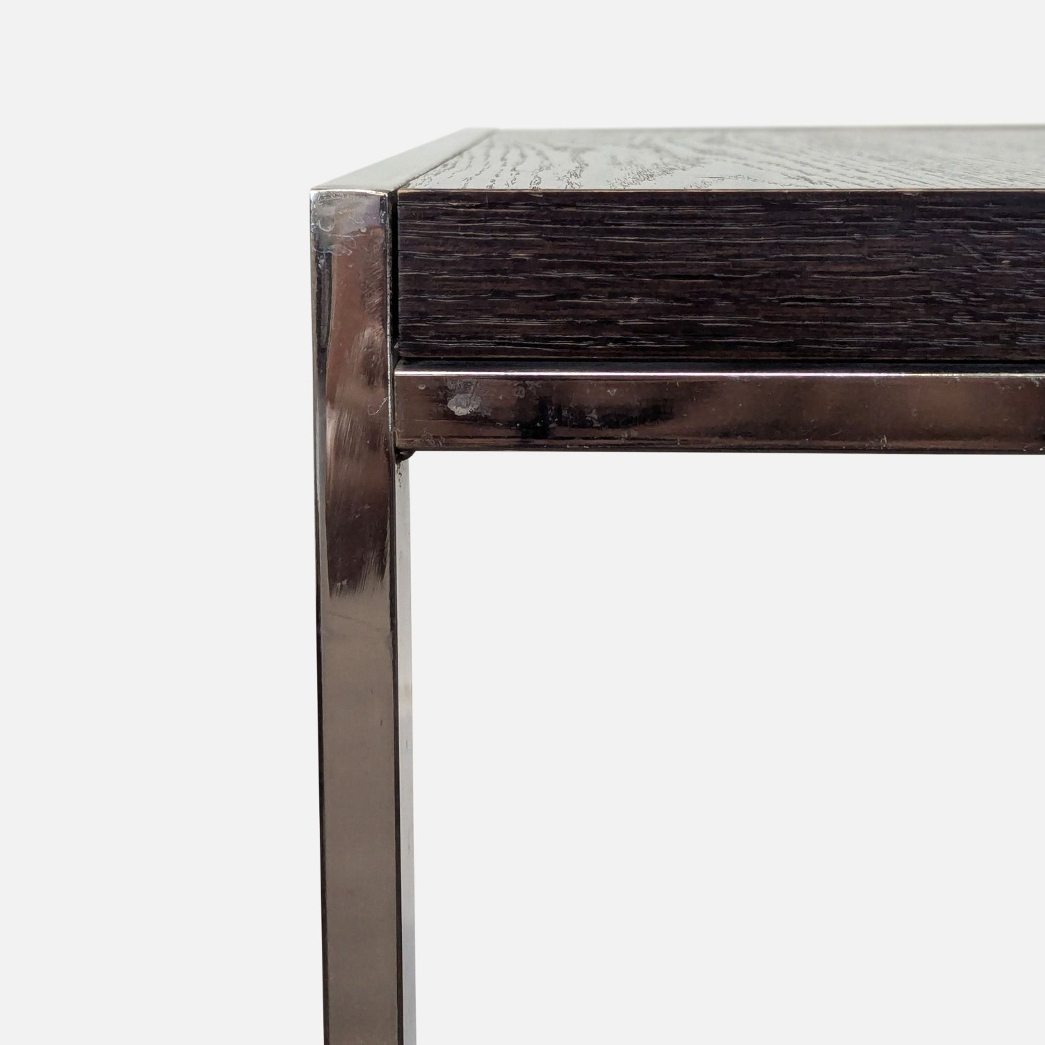 Wood and Metal "C" Table - image-4
