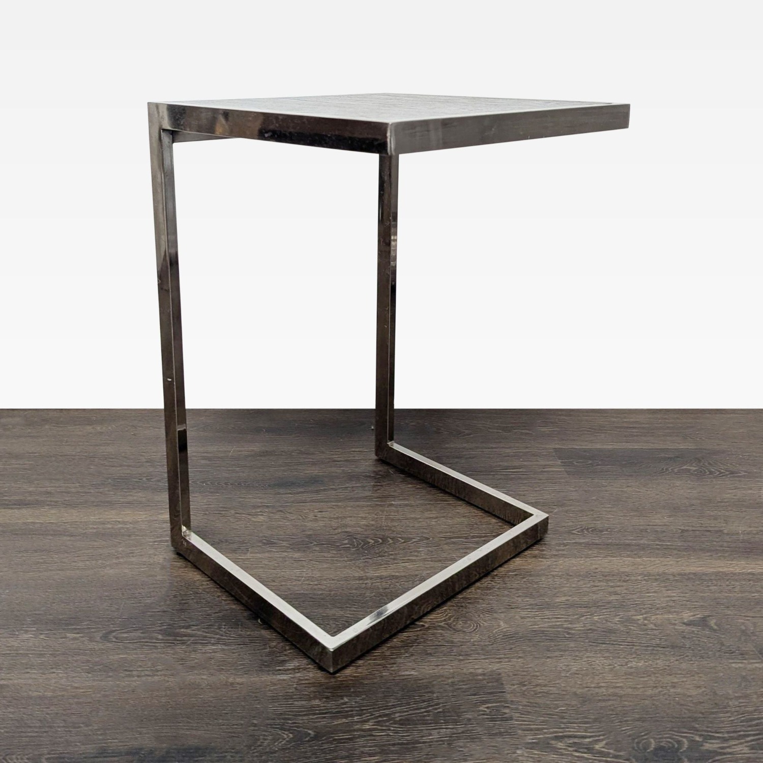 Wood and Metal "C" Table - image-9