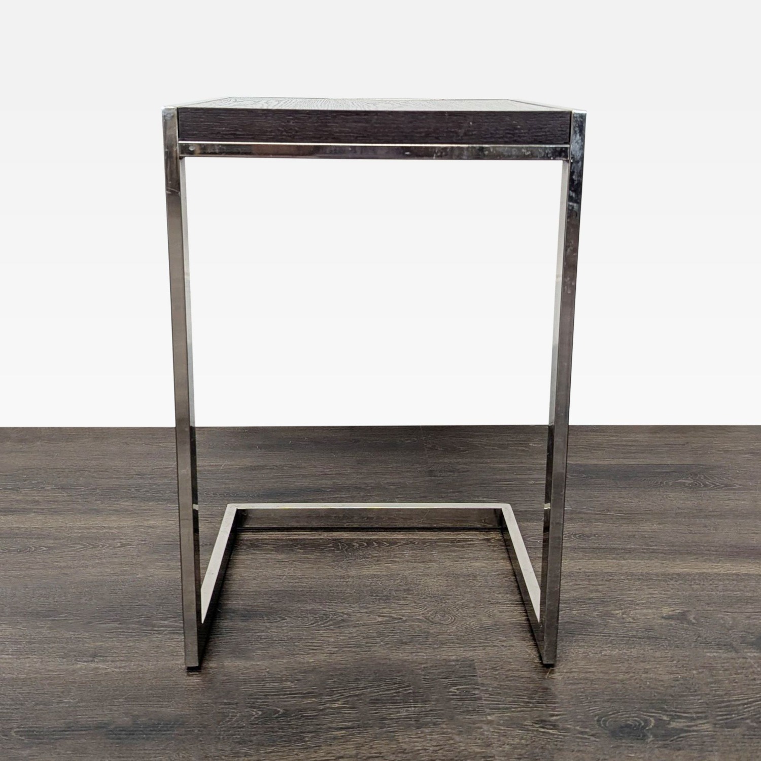 Wood and Metal "C" Table - image-7