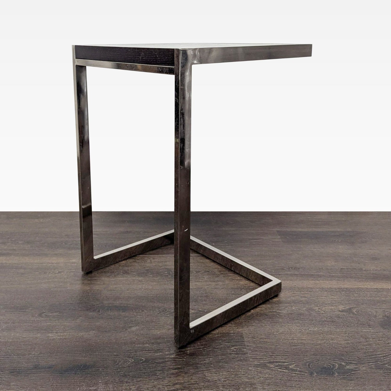 Wood and Metal "C" Table - image-6