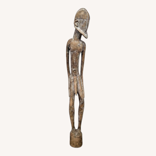 Used Monumental Hand-Carved African Style Wood Figure  for sale on AptDeco