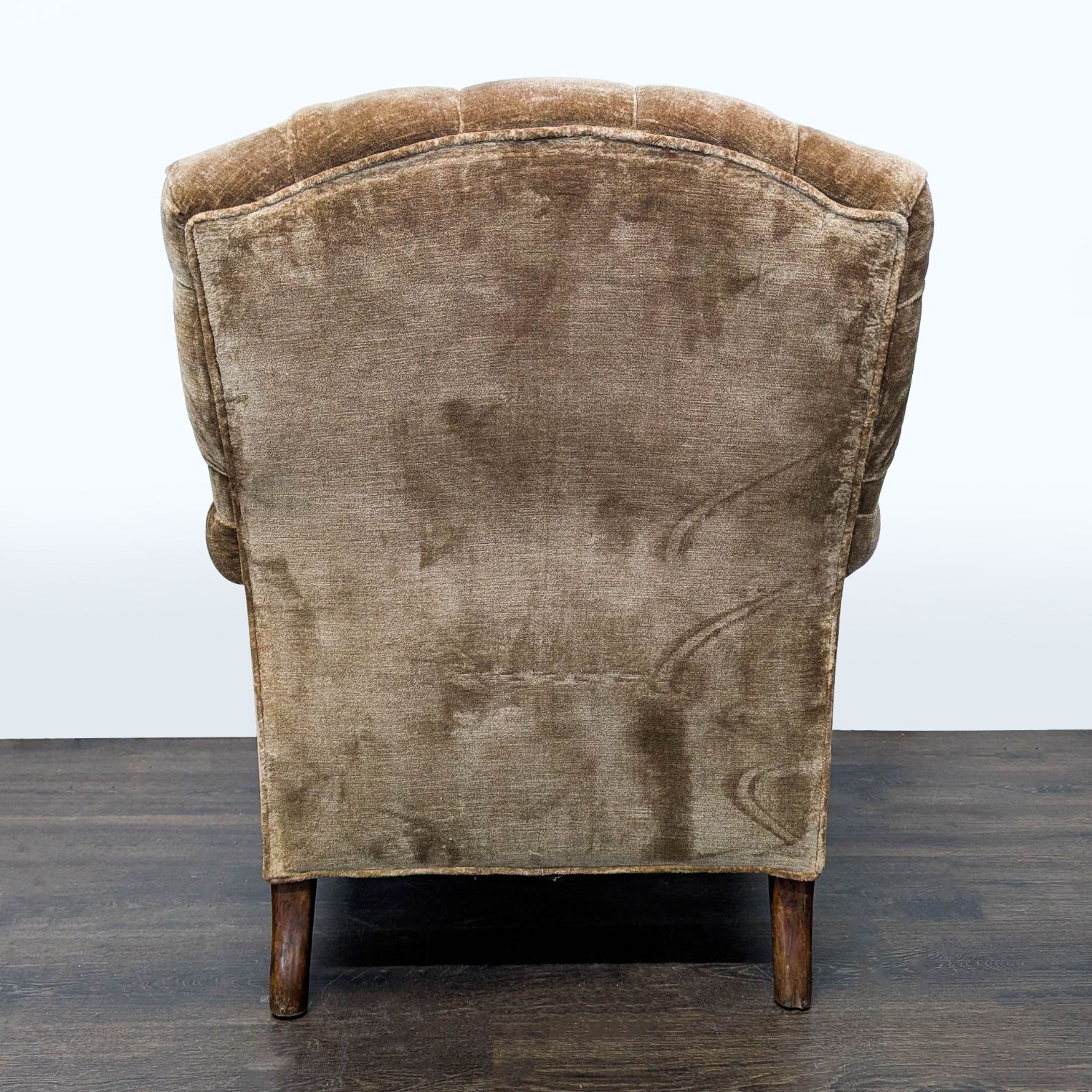 Vintage Victorian Tufted Velvet Lounge Chair  - image-6