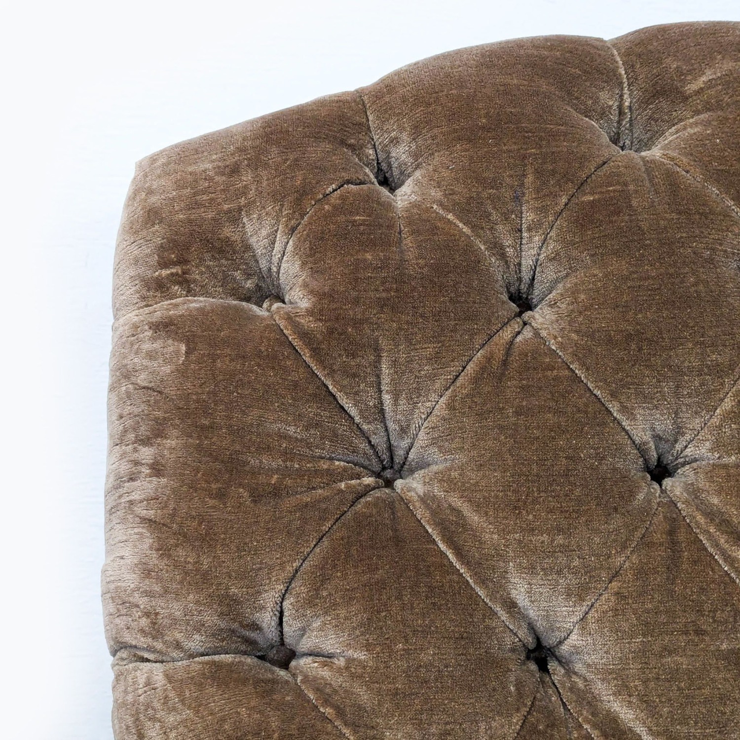 Vintage Victorian Tufted Velvet Lounge Chair  - image-4