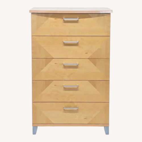 Used Alf Italia Contemporary 5-Drawer Light Wood Dresser for sale on AptDeco