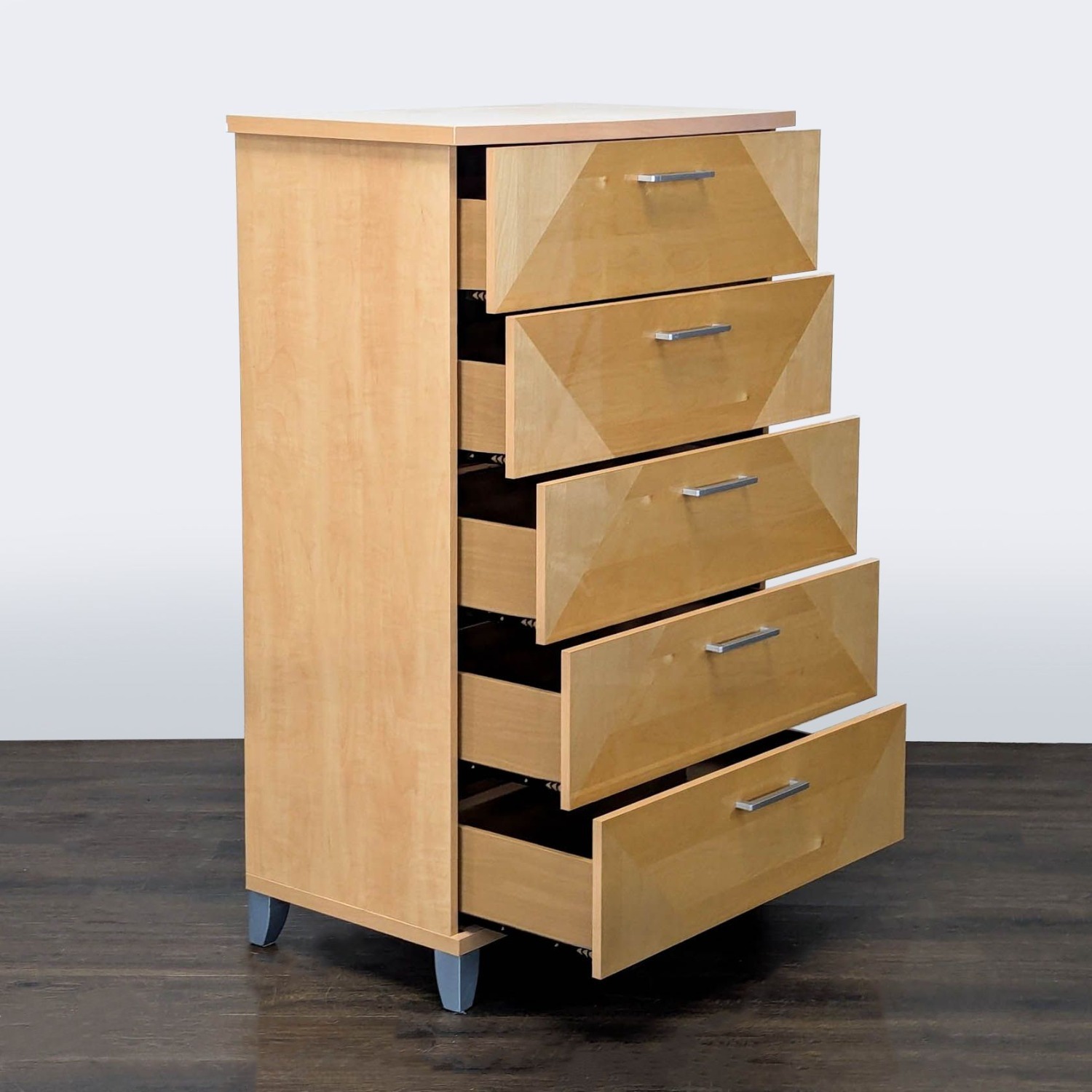 Alf Italia Contemporary 5-Drawer Light Wood Dresser - image-8