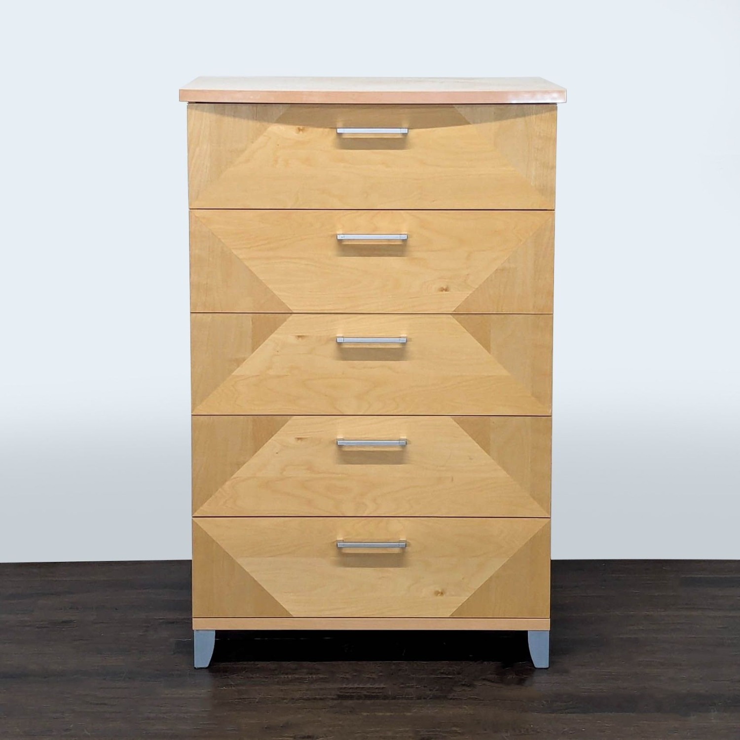 Alf Italia Contemporary 5-Drawer Light Wood Dresser - image-10