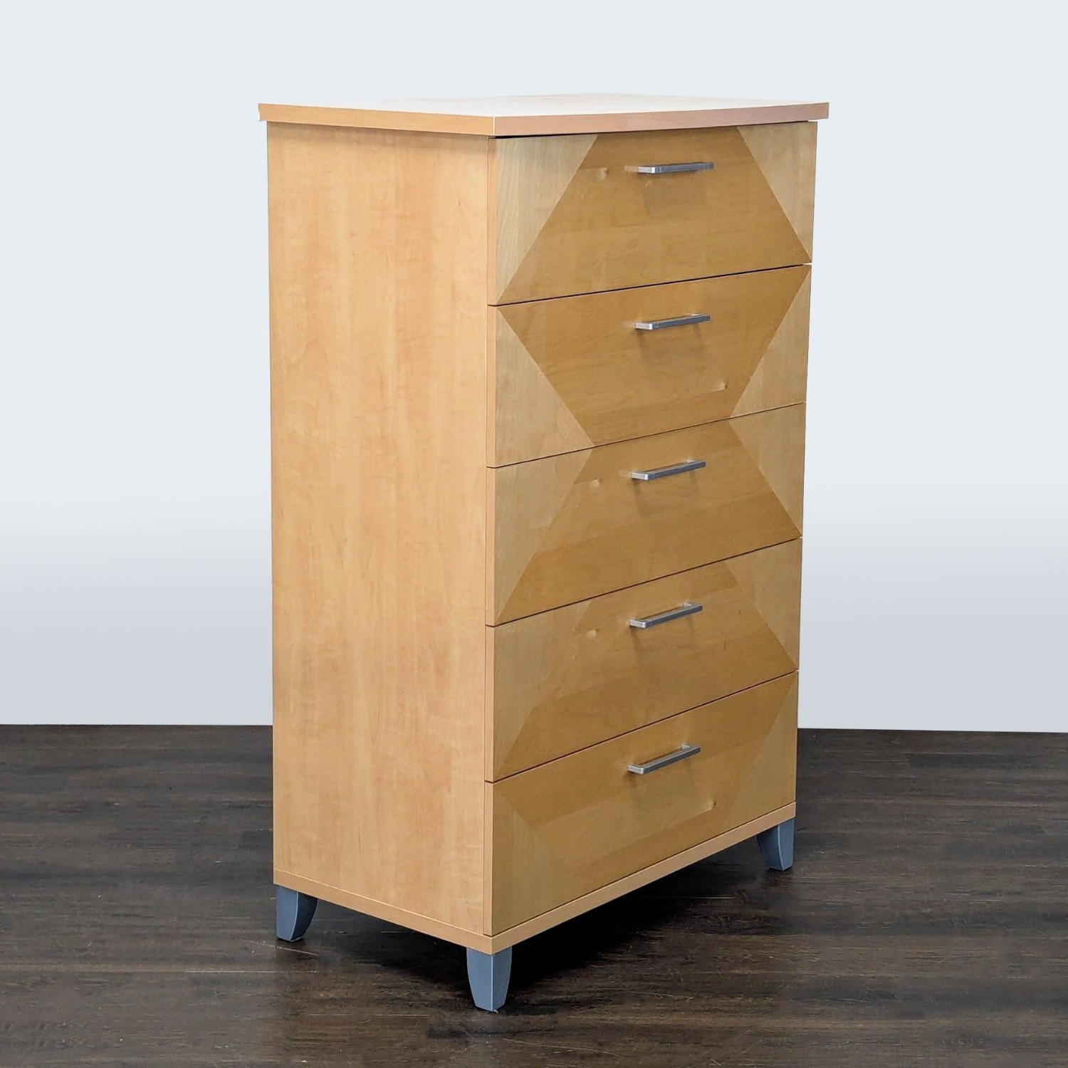 Alf Italia Contemporary 5-Drawer Light Wood Dresser - image-9