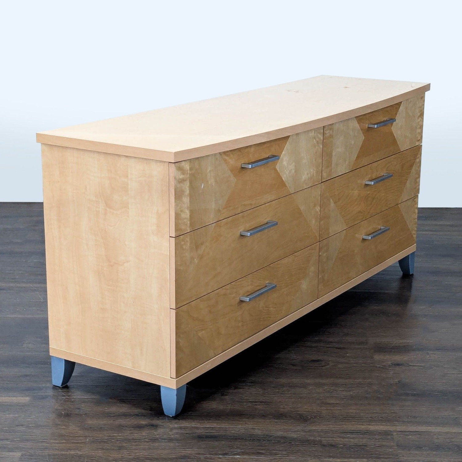 Alf Italia Contemporary 6-Drawer Geometric Wood Dresser - image-7