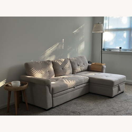 Used Sectional Sleeper Sofa with Storage Chaise for sale on AptDeco