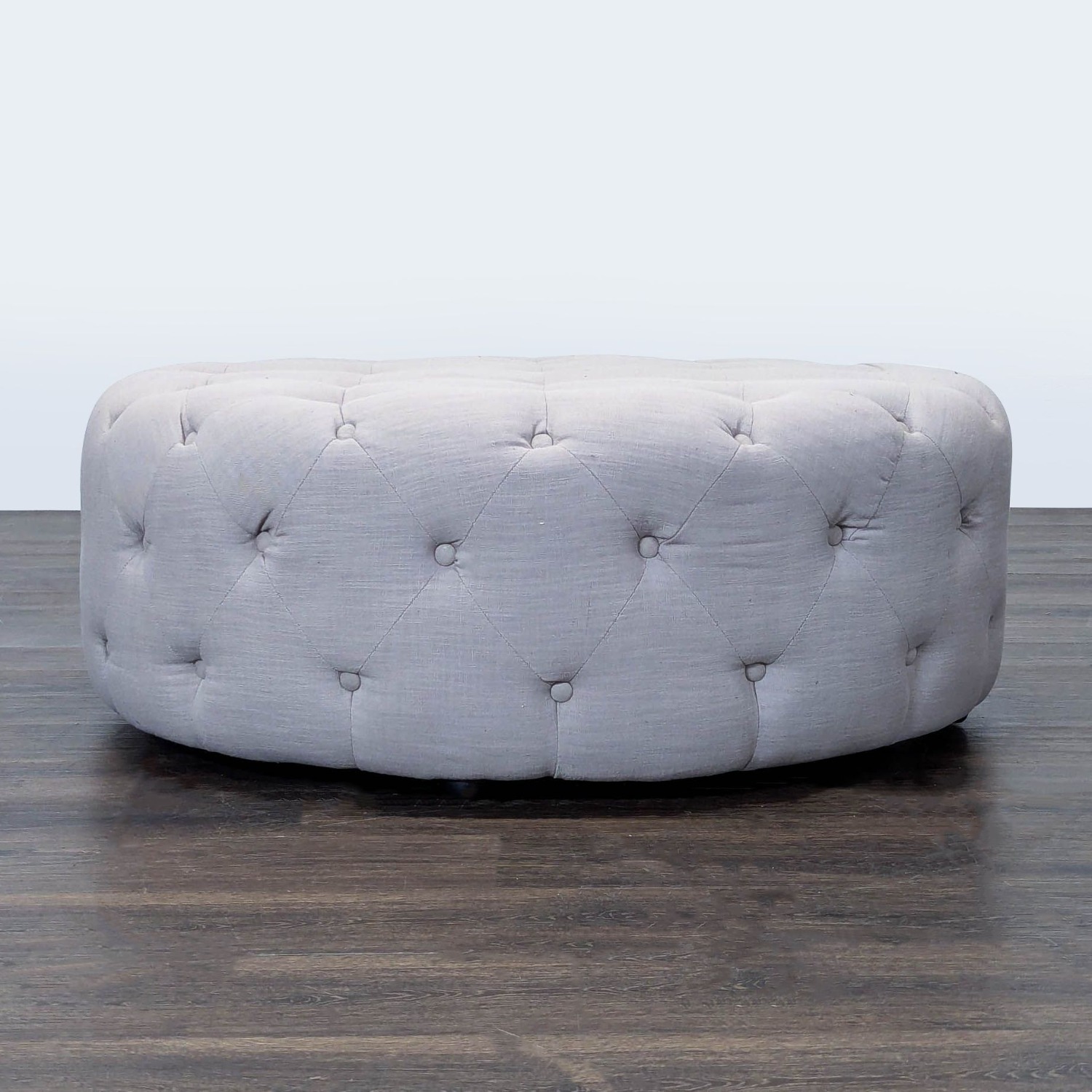 Button Tufted Upholstered Ottoman	 - image-1