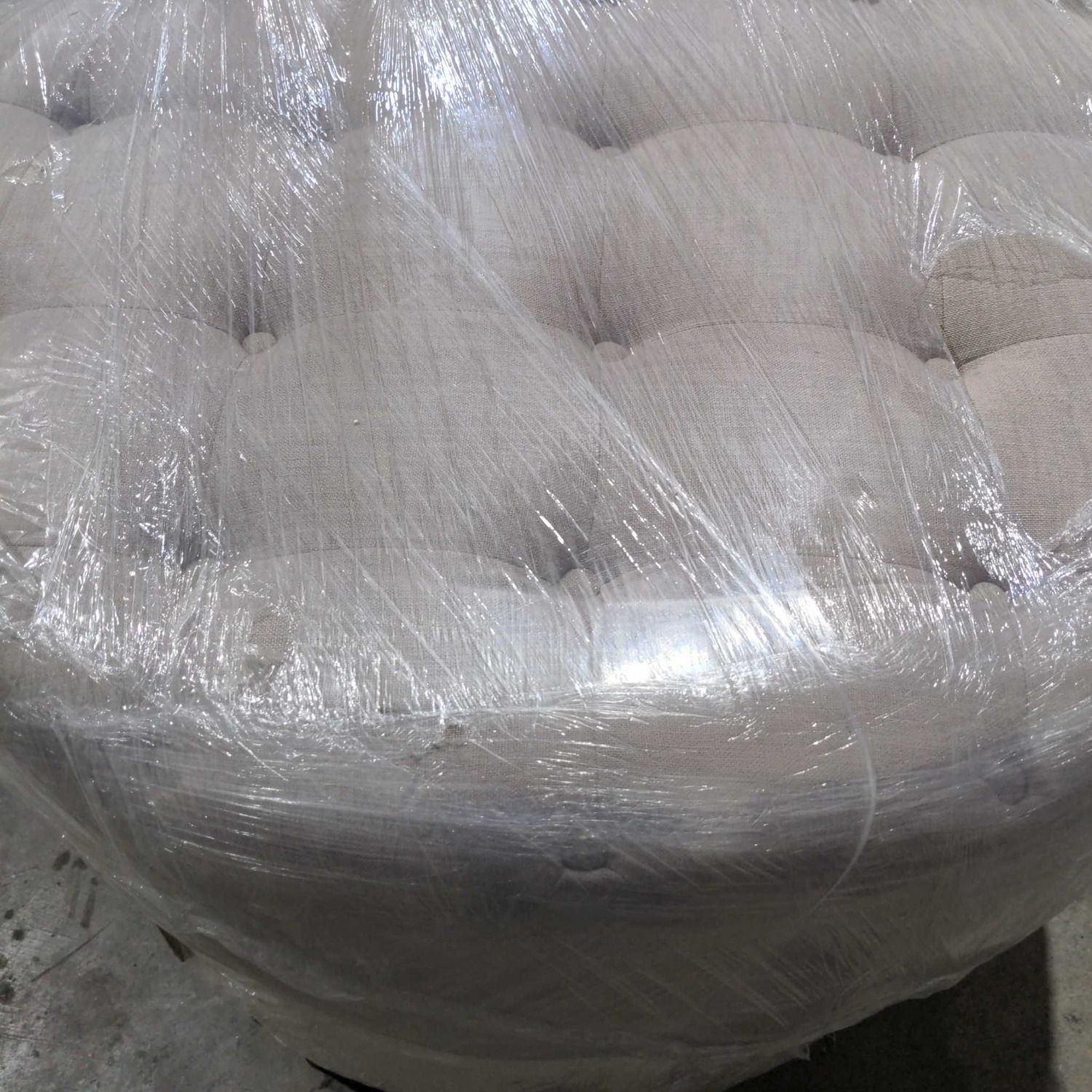 Button Tufted Upholstered Ottoman	 - image-4