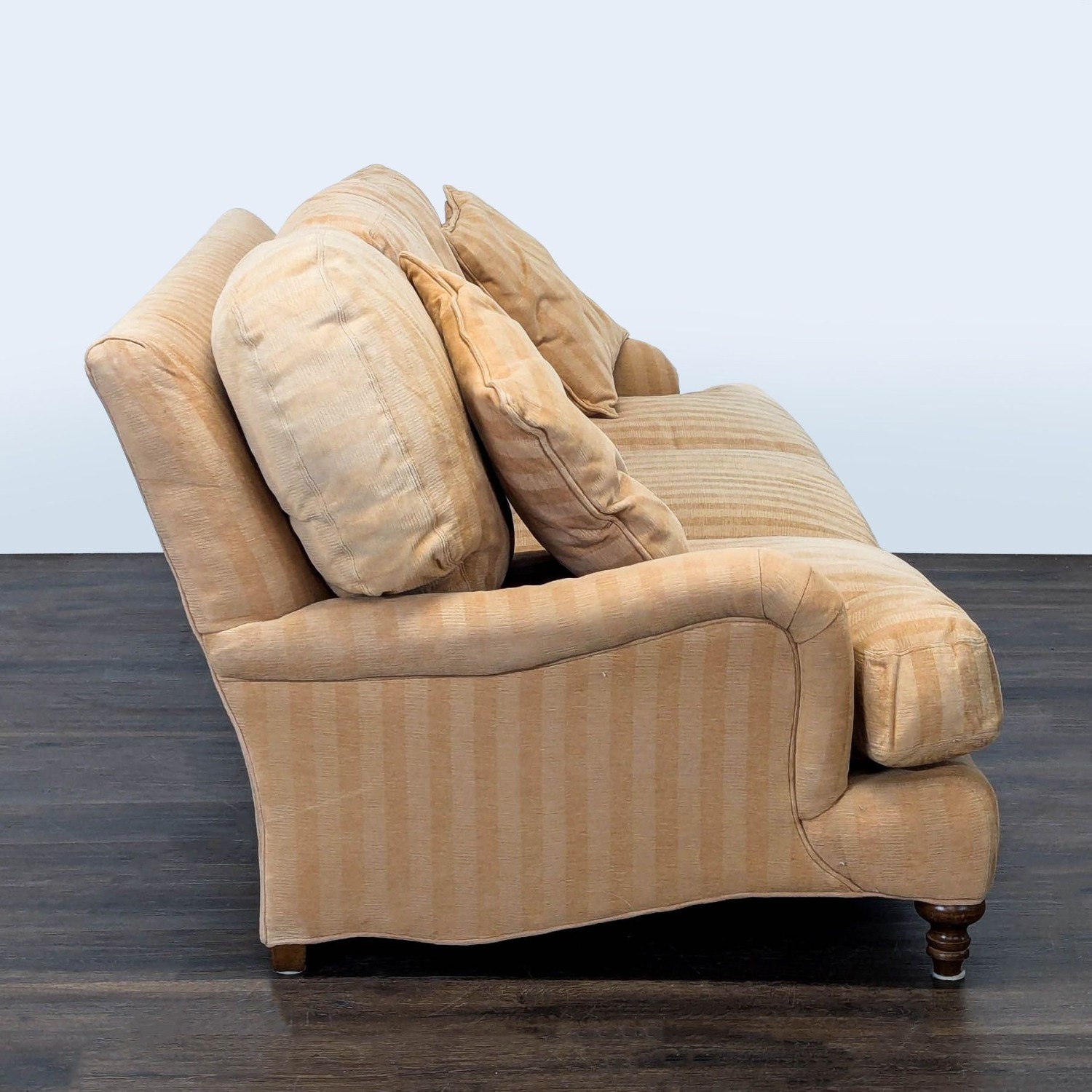 Crate & Barrel Essex 3-Seat Beige Striped Sofa  - image-6