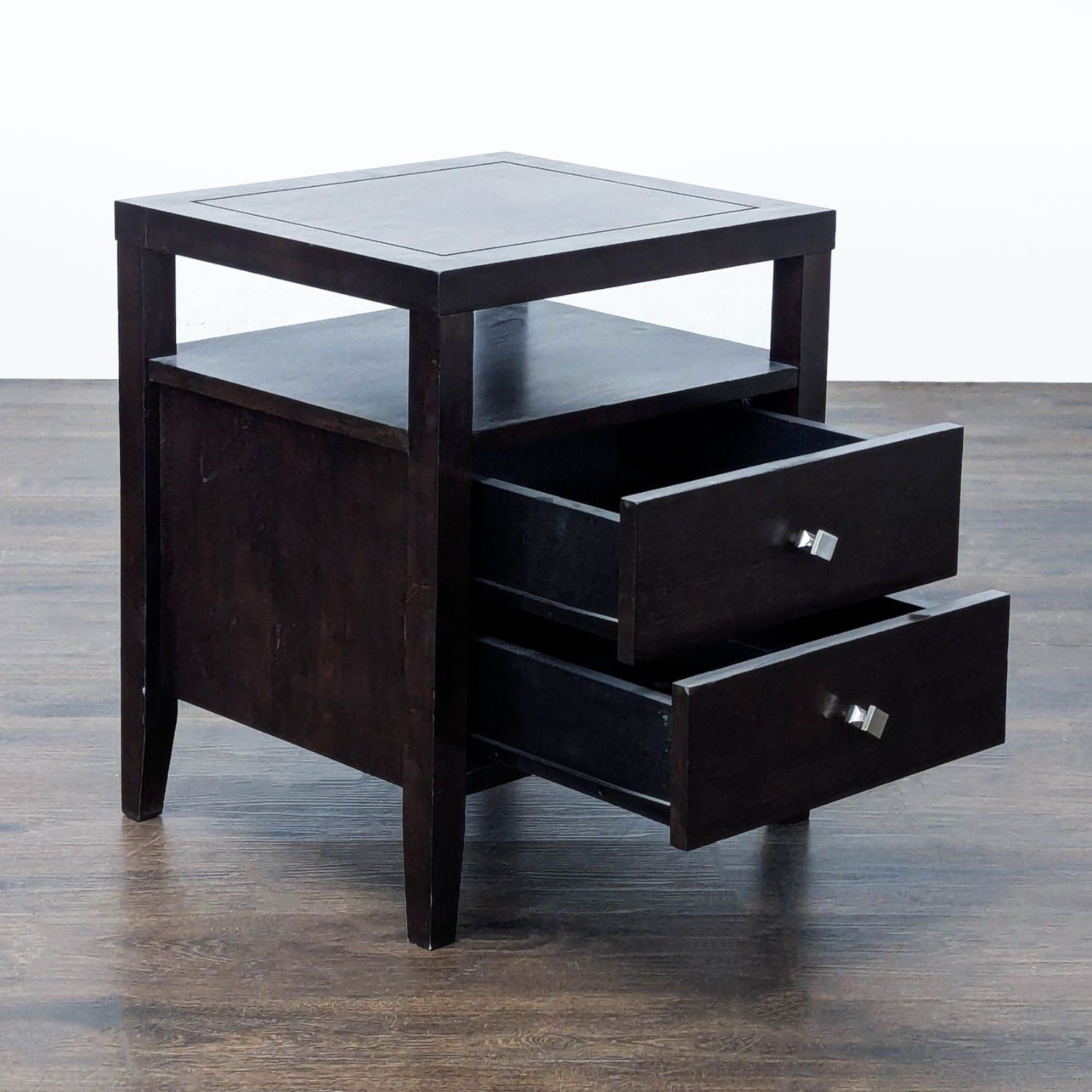 Two Drawer Nightstand with Open Shelf	 - image-8