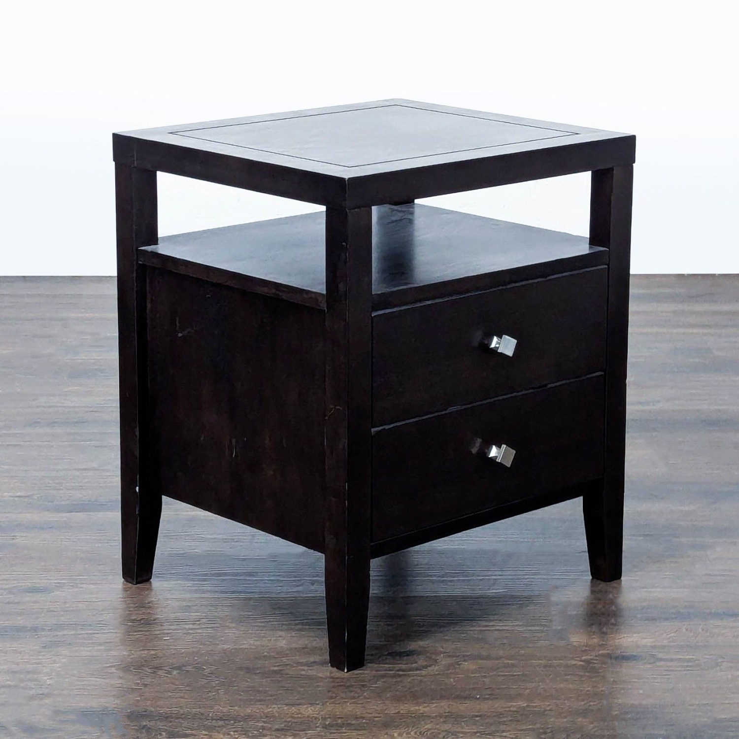 Two Drawer Nightstand with Open Shelf	 - image-7