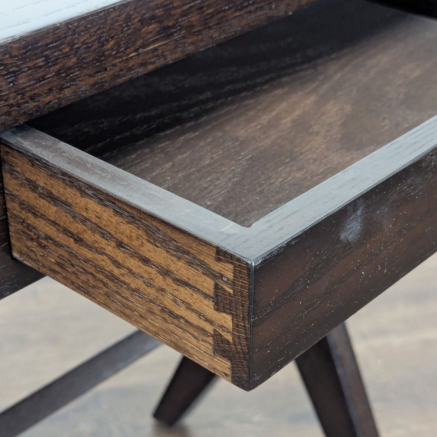 One Drawer Wood End Table - image-2